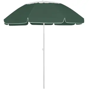 vidaXL Parasol de plage vert 300 cm pas cher