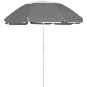 vidaXL Parasol de plage anthracite 300 cm pas cher