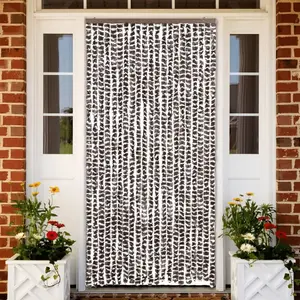 vidaXL Moustiquaire Marron et blanc 90x220 cm Chenille pas cher