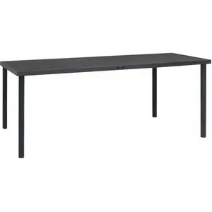 vidaXL Table à dîner d'extérieur Anthracite 190x90x74 cm Acier pas cher