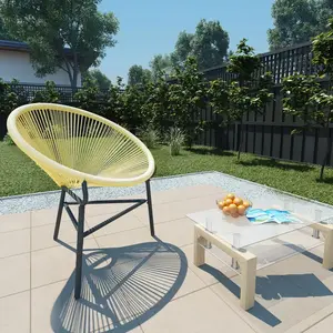 vidaXL Chaise de jardin Acapulco Résine tressée Beige pas cher