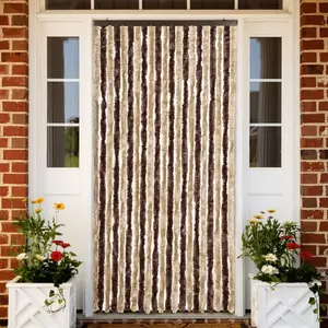 vidaXL Moustiquaire Beige et marron clair 90x200 cm Chenille pas cher