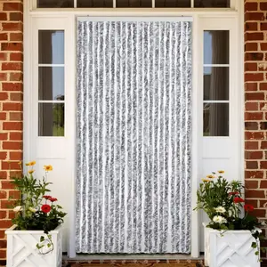 vidaXL Moustiquaire Blanc et gris 90x200 cm Chenille pas cher