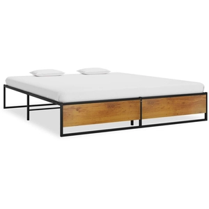 vidaXL Cadre de lit Noir Métal 180x200 cm pas cher