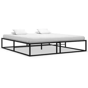 Comparateur de prix : vidaXL Cadre de lit Noir Métal 140x200 cm