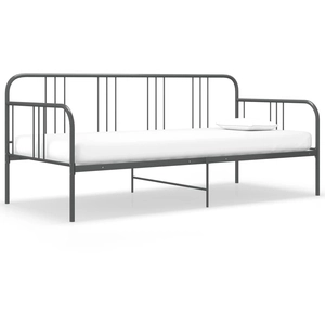vidaXL Cadre de canapé-lit Gris Métal 90x200 cm pas cher