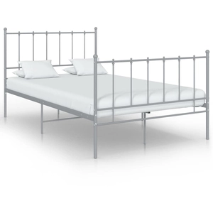 vidaXL Cadre de lit Gris Métal 120x200 cm pas cher