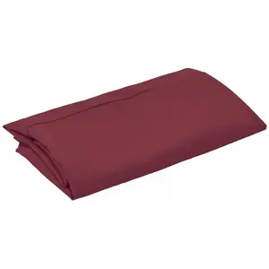 vidaXL Tissu de remplacement pour parasol déporté bordeaux rouge 300cm pas cher