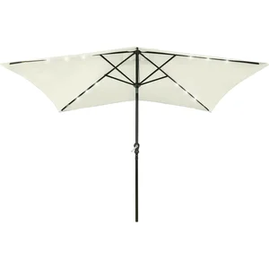 vidaXL Parasol avec LED et mât en acier Anthracite 2x3 m pas cher
