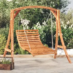 Comparateur de prix : vidaXL Lit balançoire Bois courbé avec finition en teck 115x147x46 cm