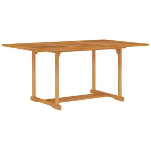 vidaXL Table de jardin 150x90x75 cm Bois de teck massif pas cher