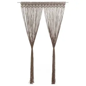 Comparateur de prix : vidaXL Rideau en macramé Taupe 140x240 cm Coton