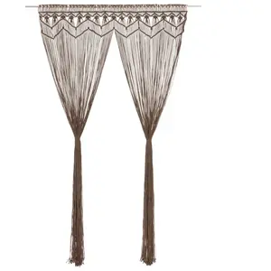 Comparateur de prix : vidaXL Rideau en macramé Taupe 140x240 cm Coton