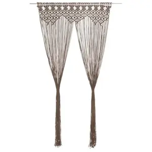 Comparateur de prix : vidaXL Rideau en macramé Taupe 140x240 cm Coton