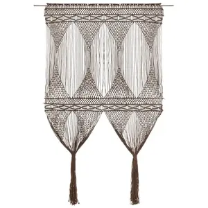 Comparateur de prix : vidaXL Rideau en macramé Taupe 140x240 cm Coton