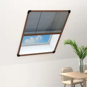 Comparateur de prix : vidaXL Moustiquaire plissée pour fenêtre Aluminium Marron 60x80 cm
