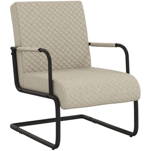 vidaXL Chaise cantilever Gris clair Similicuir pas cher