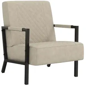vidaXL Fauteuil Gris clair Similicuir pas cher
