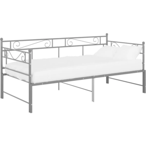 vidaXL Cadre de canapé-lit extensible gris métal 90x200 cm pas cher