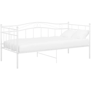 vidaXL Cadre de canapé-lit blanc métal 90x200 cm pas cher