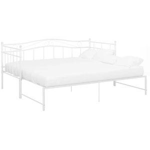 vidaXL Cadre de canapé-lit extensible Blanc Métal 90x200 cm pas cher