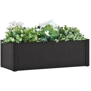 vidaXL Lit surélevé de jardin système arrosage Anthracite 100x43x33 cm pas cher