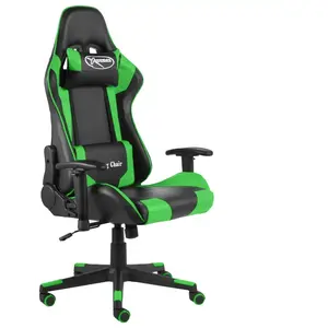vidaXL Chaise de jeu pivotante Vert PVC pas cher