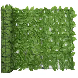 vidaXL Écran de balcon avec feuilles vert 500x100 cm