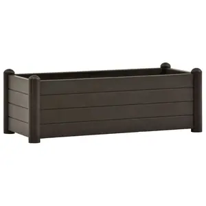 vidaXL Lit surélevé de jardin PP Moka 100x43x35 cm pas cher