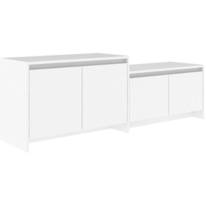 vidaXL Meuble TV Blanc 146,5x35x50 cm Aggloméré pas cher