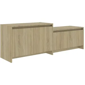 vidaXL Meuble TV Chêne Sonoma 146,5x35x50 cm Aggloméré pas cher