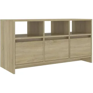 vidaXL Meuble TV Chêne sonoma 102x37,5x52,5 cm Aggloméré pas cher