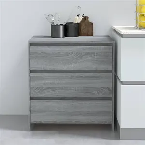 vidaXL Buffet Sonoma gris 70x41x75 cm Bois d'ingénierie pas cher