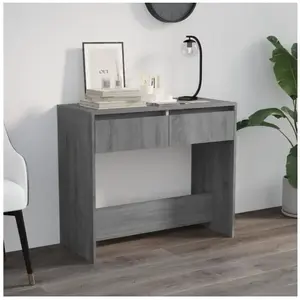 vidaXL Table console Sonoma gris 89x41x76,5 cm Acier pas cher