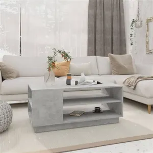 vidaXL Table basse Gris béton 102x55x43 cm Aggloméré pas cher