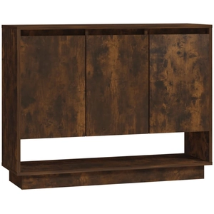 vidaXL Buffet Chêne fumé 97x31x75 cm Aggloméré pas cher