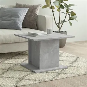 vidaXL Table basse Gris béton 55,5x55,5x40 cm Aggloméré pas cher