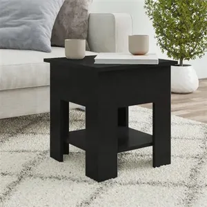 vidaXL Table basse Noir 40x40x42 cm Bois d'ingénierie pas cher