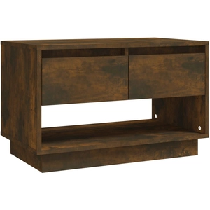 vidaXL Meuble TV Chêne fumé 70x41x44 cm Aggloméré pas cher