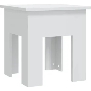vidaXL Table basse Blanc brillant 40x40x42 cm Aggloméré pas cher