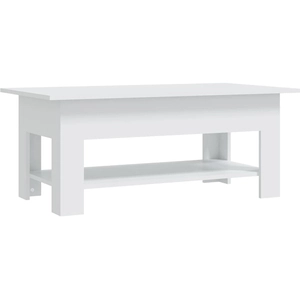 vidaXL Table basse Blanc 102x55x42 cm Aggloméré pas cher