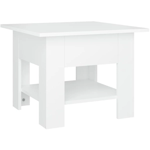 vidaXL Table basse blanc 55x55x42 cm bois d'ingénierie pas cher
