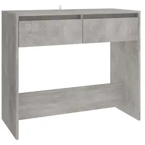 vidaXL Table console Gris béton 89x41x76,5 cm Acier pas cher