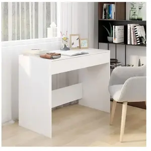 vidaXL Bureau Blanc 101x50x76,5 cm Aggloméré pas cher