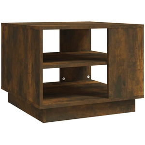 vidaXL Table basse Chêne fumé 55x55x43 cm Aggloméré pas cher
