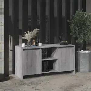 vidaXL Meuble TV Sonoma gris 102x37,5x52,5 cm Aggloméré pas cher