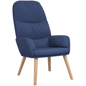 vidaXL Chaise de relaxation Bleu Tissu pas cher