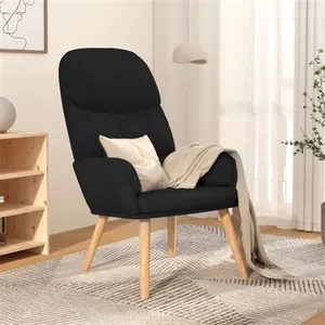 vidaXL Chaise de relaxation Noir Tissu pas cher