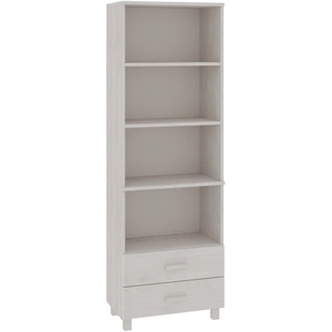 vidaXL Buffet HAMAR Blanc 60x35x180 cm Bois de pin massif pas cher