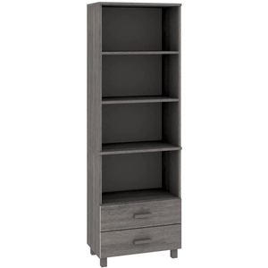 vidaXL Buffet HAMAR Gris clair 60x35x180 cm Bois de pin massif pas cher